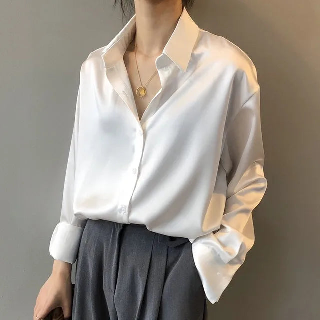 Women’s Long Sleeve Button-Down Blouse