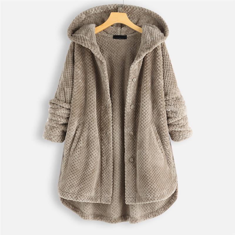 Chic Women’s Winter Double-Faced Fleece Hooded Coat