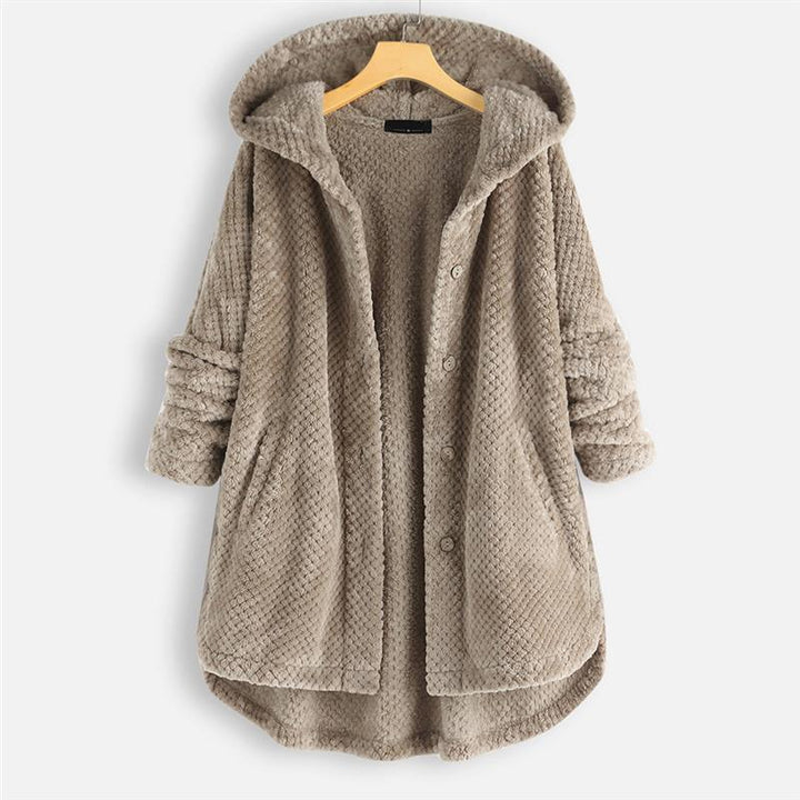 Chic Women’s Winter Double-Faced Fleece Hooded Coat