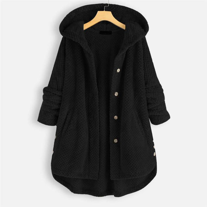 Chic Women’s Winter Double-Faced Fleece Hooded Coat