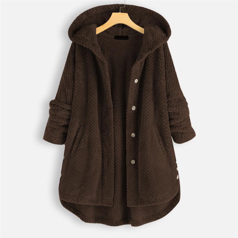 Chic Women’s Winter Double-Faced Fleece Hooded Coat