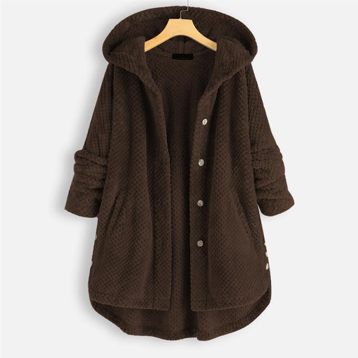 Chic Women’s Winter Double-Faced Fleece Hooded Coat