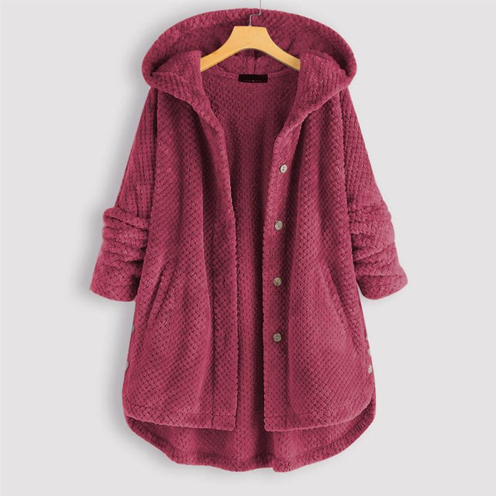 Chic Women’s Winter Double-Faced Fleece Hooded Coat