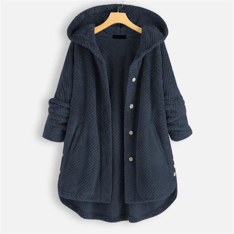 Chic Women’s Winter Double-Faced Fleece Hooded Coat