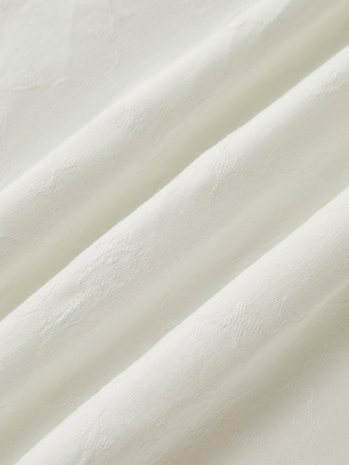 Midi-kesämekko naisten puuvillaa, kevyt, hihaton, valkoinen