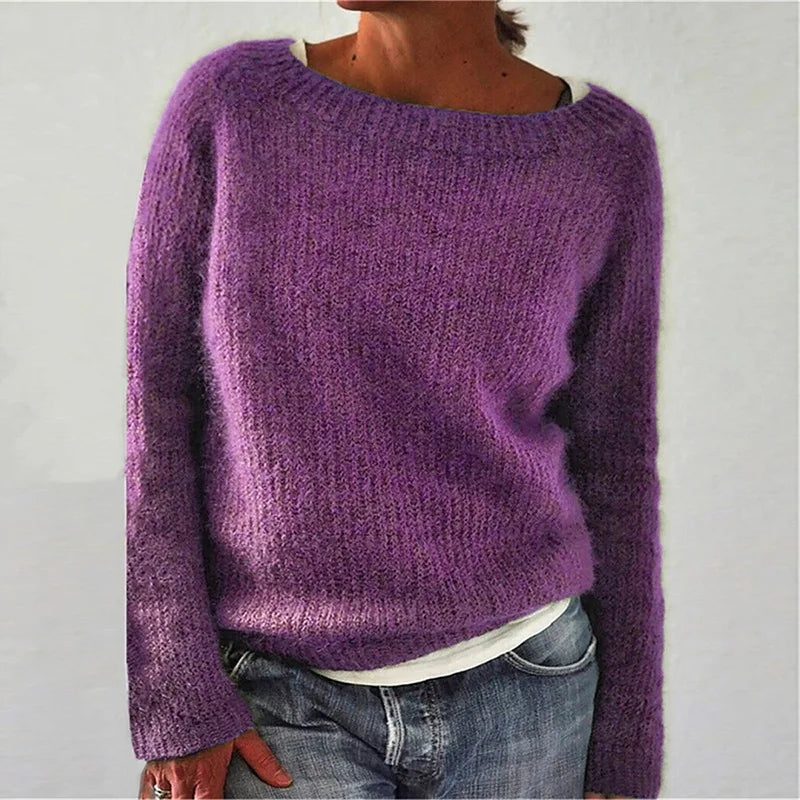 Relaxed Fit Knit Sweater for Women