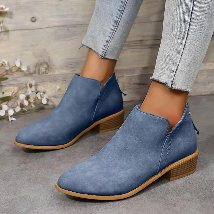 Women’s Comfortable Low-Heel Ankle Boots for Everyday Wear