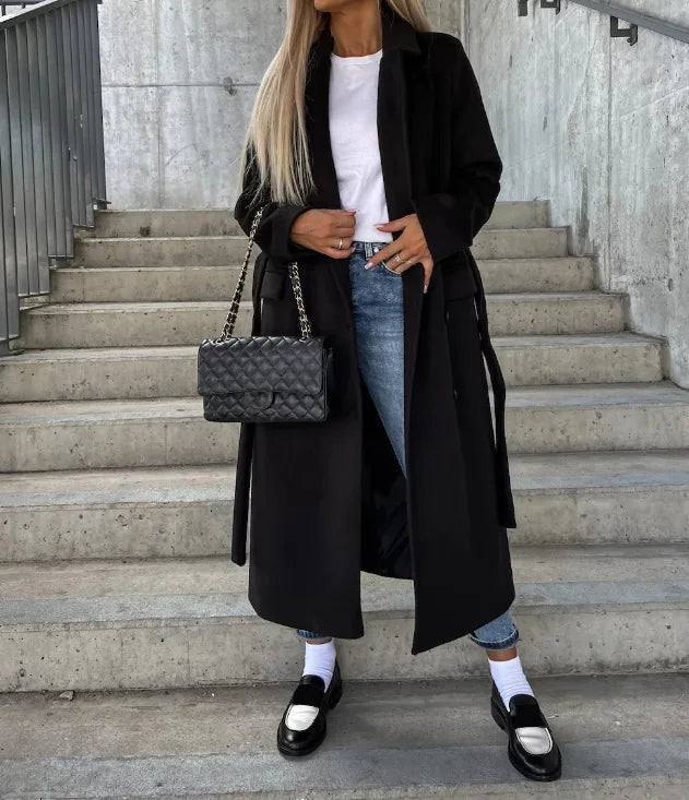 Trench classico lungo da donna su misura da indossare tutti i giorni