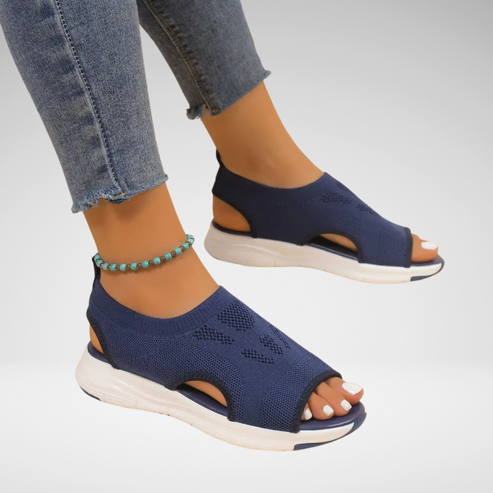 Ortopediske sportssandaler for kvinner med pustende mesh og sklisikker yttersåle for komfort