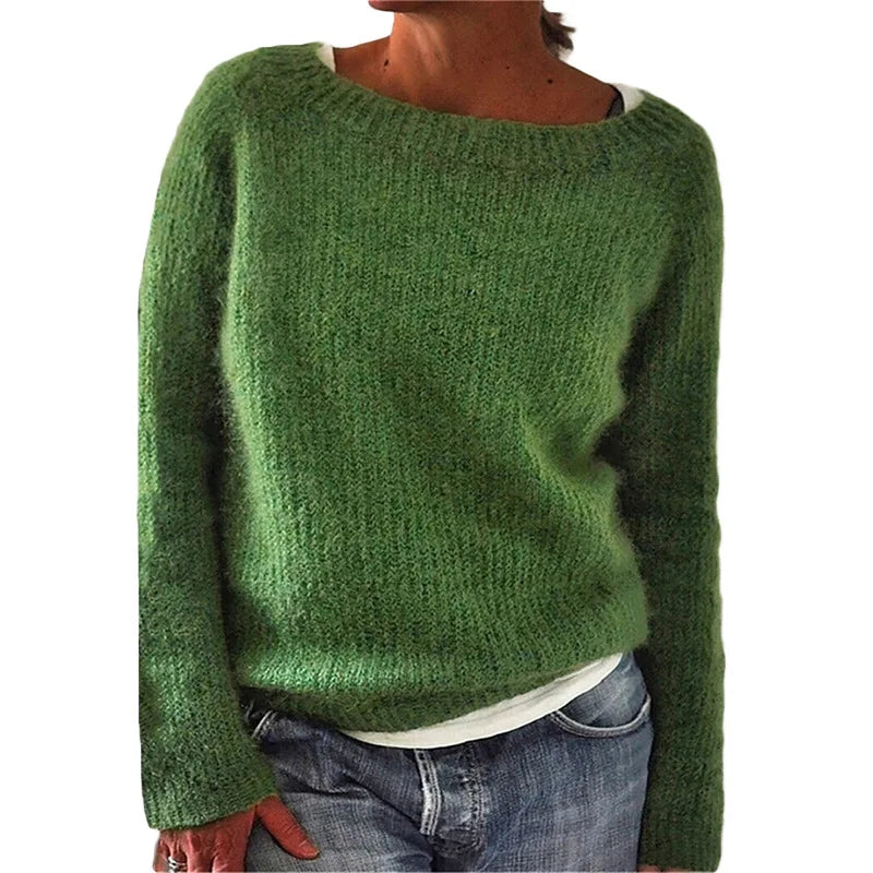 Relaxed Fit Knit Sweater for Women