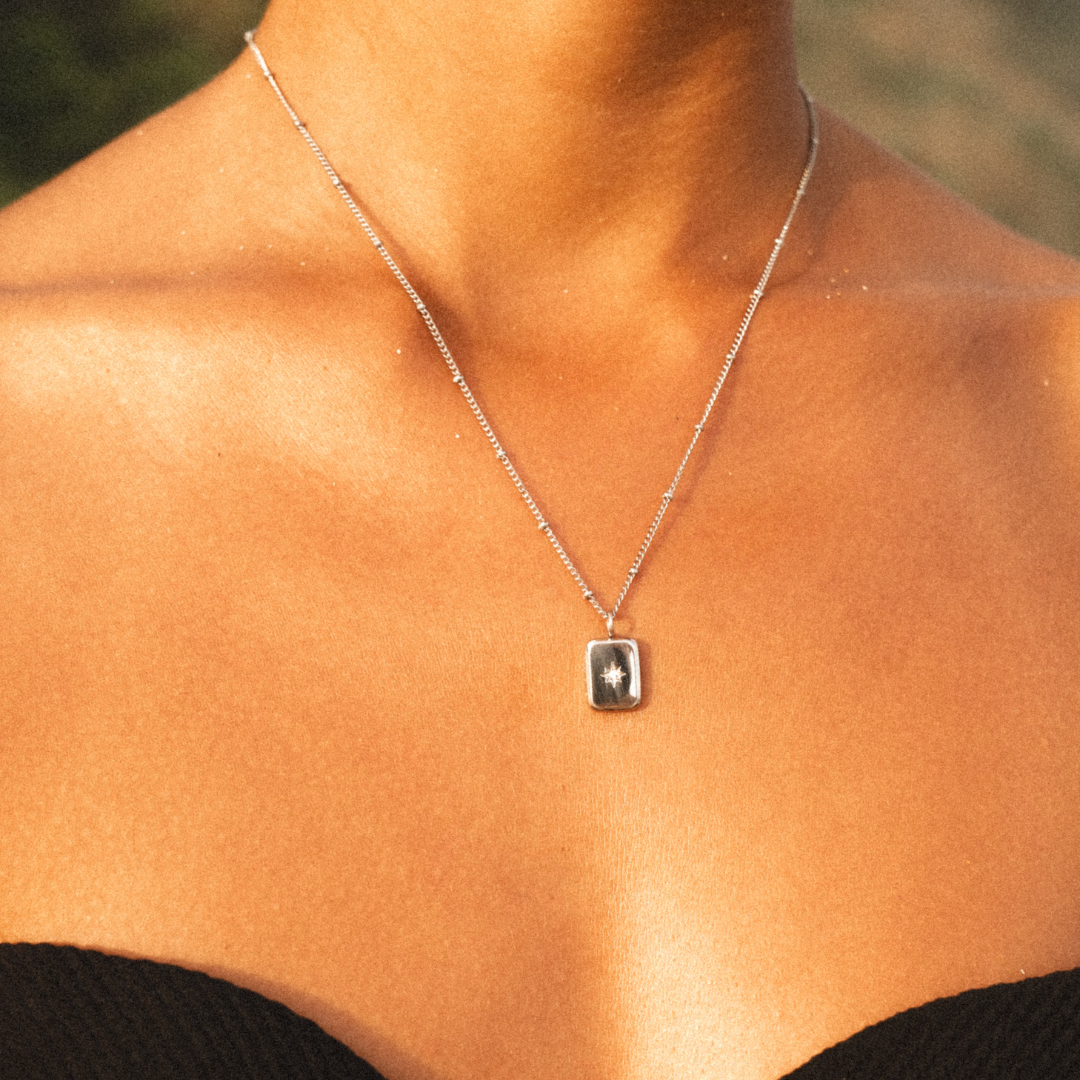 Starlight Necklace Women Zirconia Stone, Waterproof, Hypoallergenic