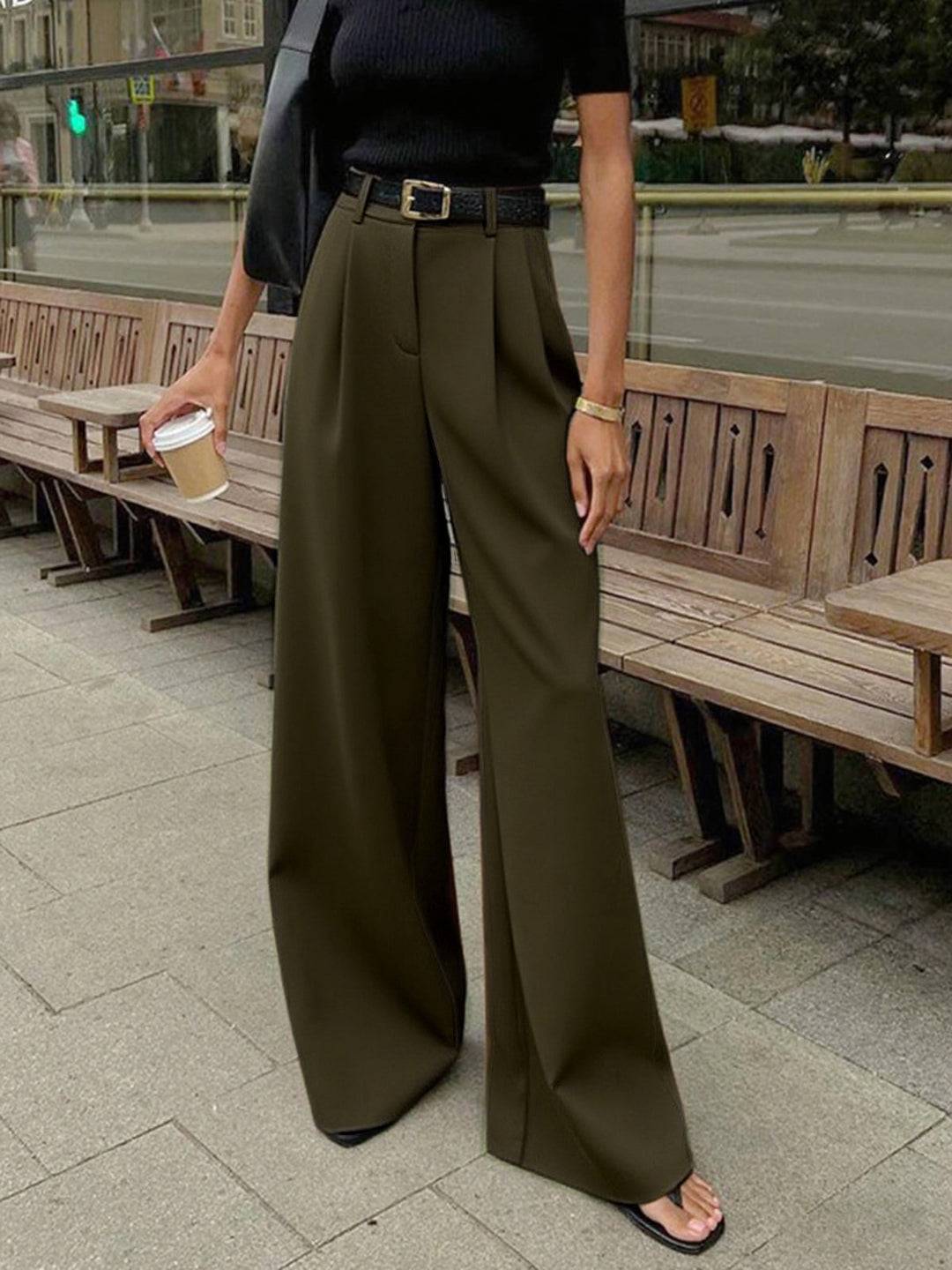 Wide Leg Pants Women’s Trousers in Wide-Leg Fit, Lightweight, Versatile Style