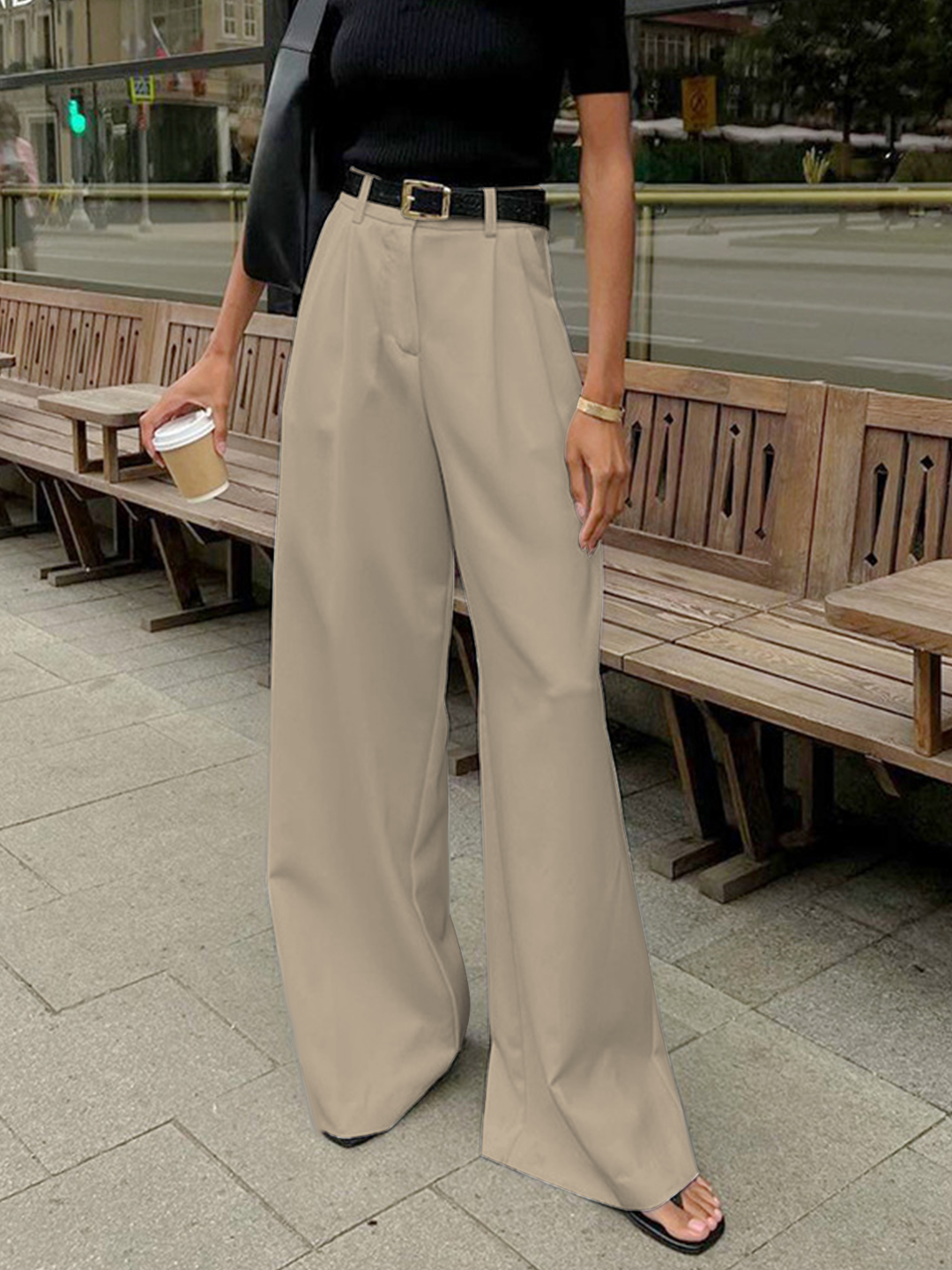 Wide Leg Pants Women’s Trousers in Wide-Leg Fit, Lightweight, Versatile Style