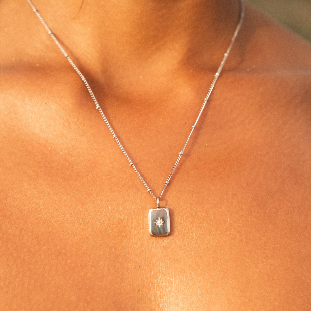 Starlight Necklace Women Zirconia Stone, Waterproof, Hypoallergenic