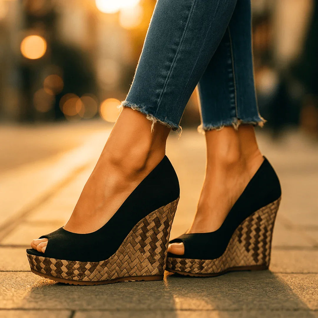 Women’s Orthopedic Block Heel with Arch Support and Cushioned Comfort