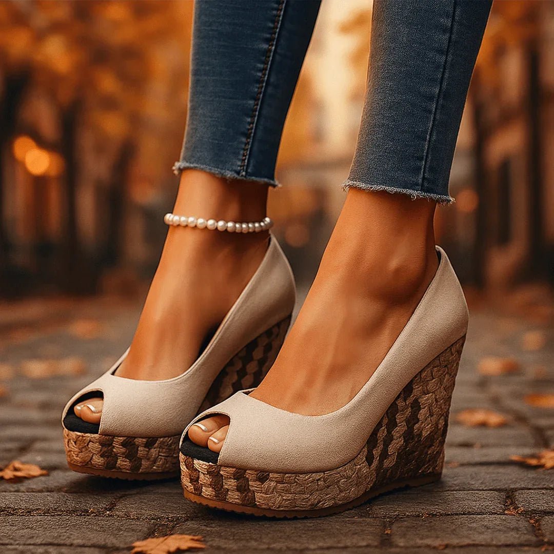 Women’s Orthopedic Block Heel with Arch Support and Cushioned Comfort