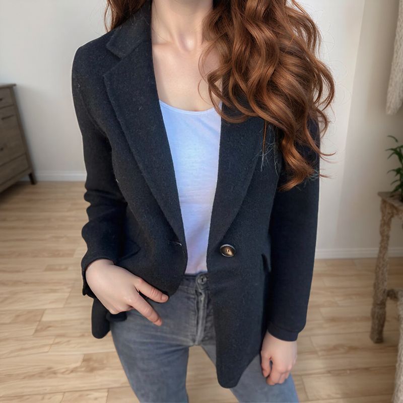 Women’s Lightweight Soft Blazer with Single Button