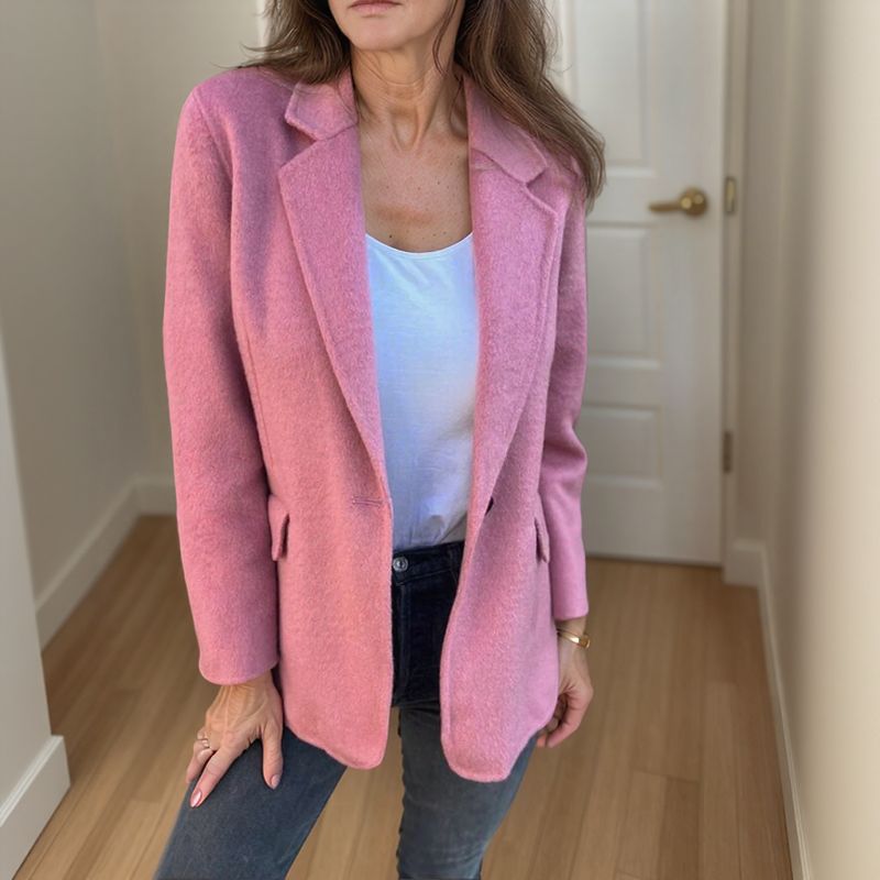 Women’s Lightweight Soft Blazer with Single Button
