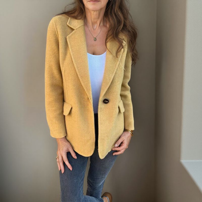 Women’s Lightweight Soft Blazer with Single Button