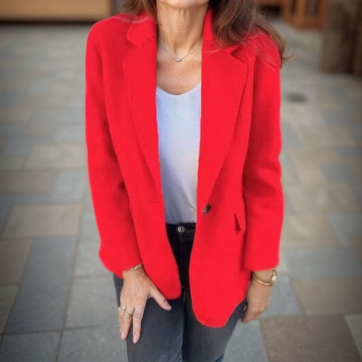 Women’s Lightweight Soft Blazer with Single Button
