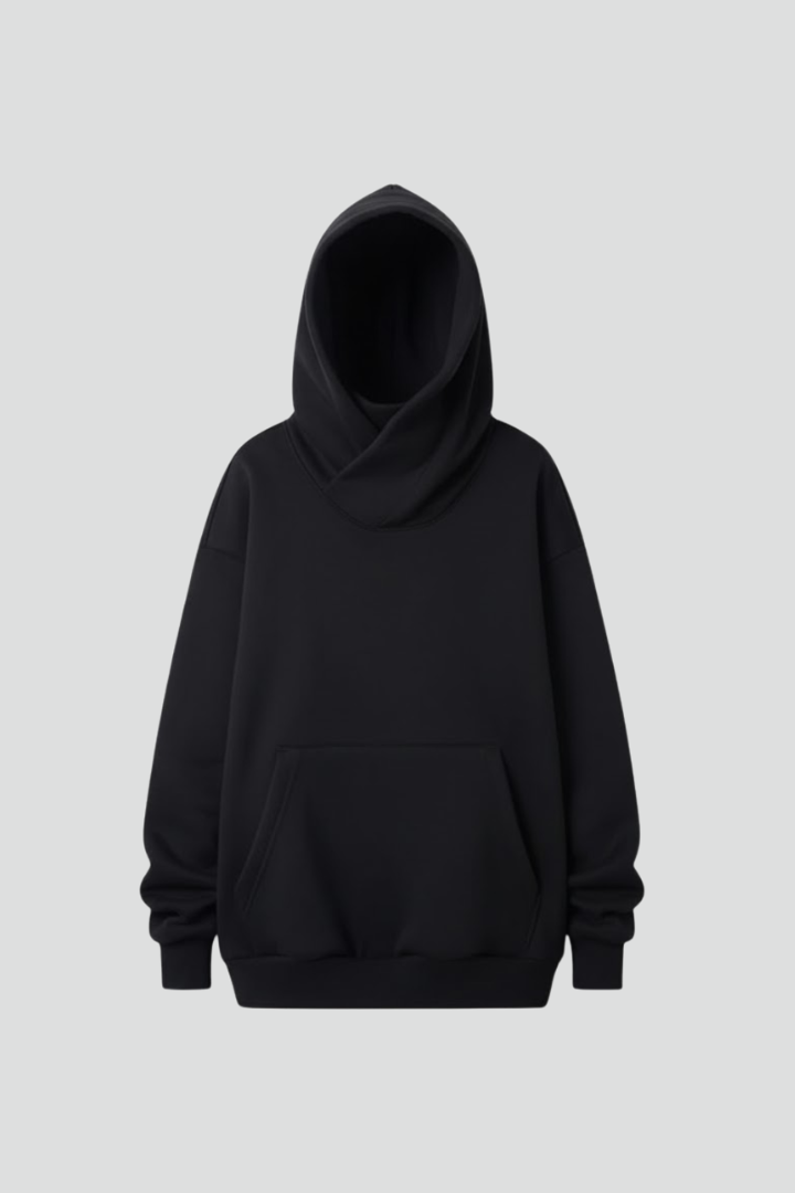 Sweat à capuche oversize à col montant pour femme