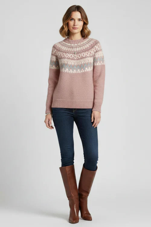 Cozy Women's Fair Isle Knit Sweater