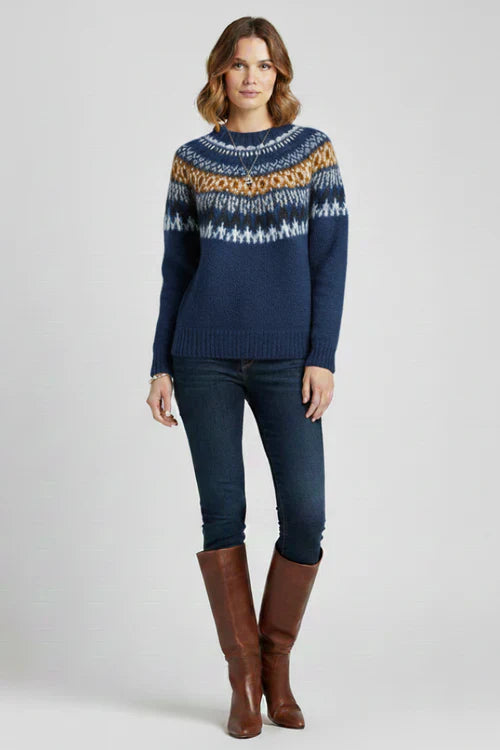Cozy Women's Fair Isle Knit Sweater