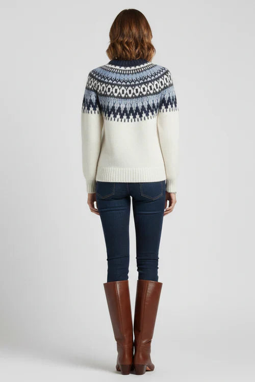 Cozy Women's Fair Isle Knit Sweater