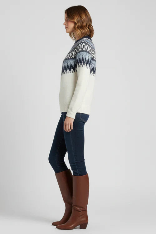 Cozy Women's Fair Isle Knit Sweater