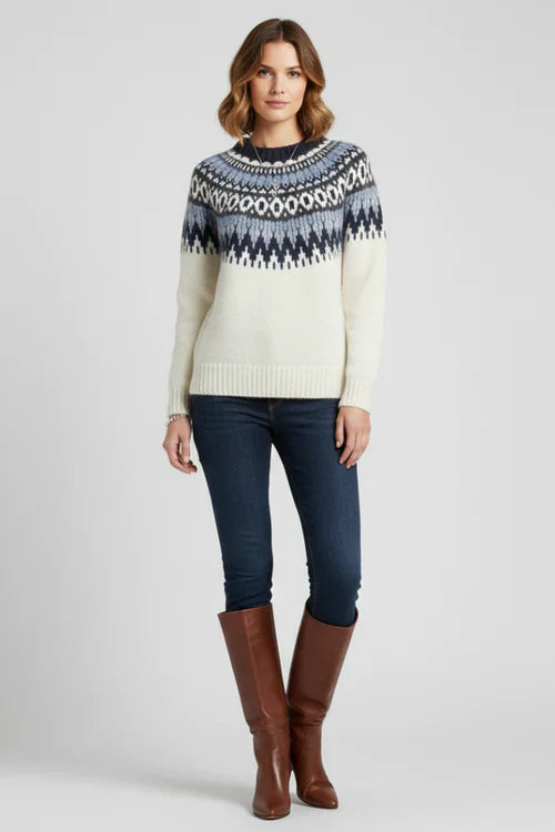 Cozy Women's Fair Isle Knit Sweater