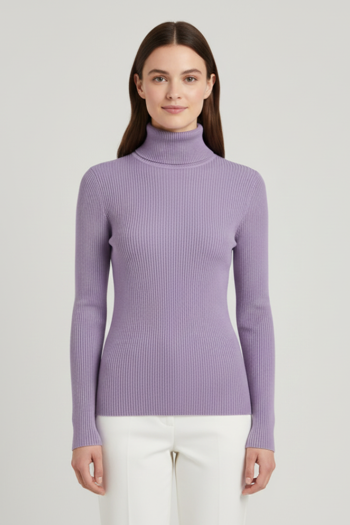 Women's Soft Ribbed Turtleneck Sweater