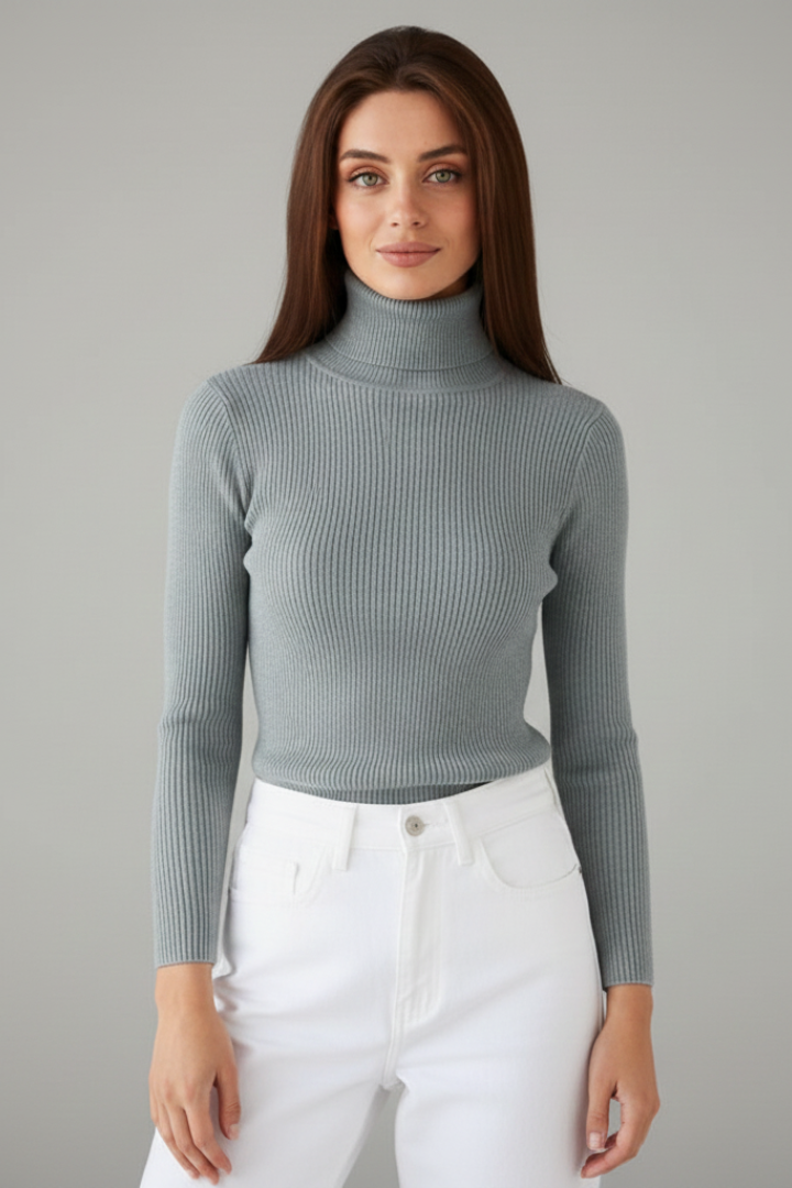 Women's Soft Ribbed Turtleneck Sweater