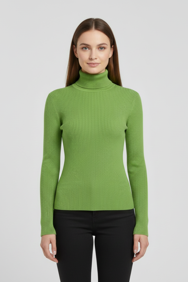 Women's Soft Ribbed Turtleneck Sweater