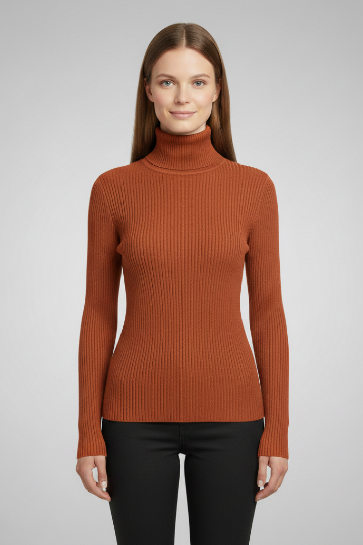 Women's Soft Ribbed Turtleneck Sweater