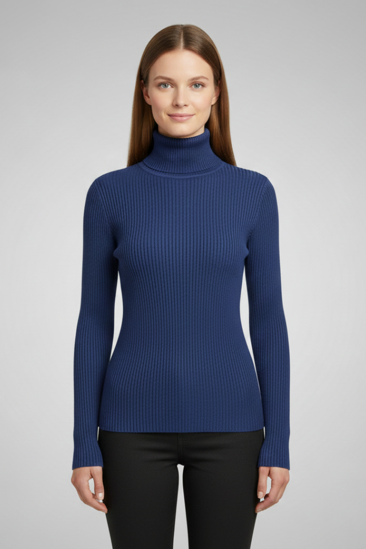 Women's Soft Ribbed Turtleneck Sweater