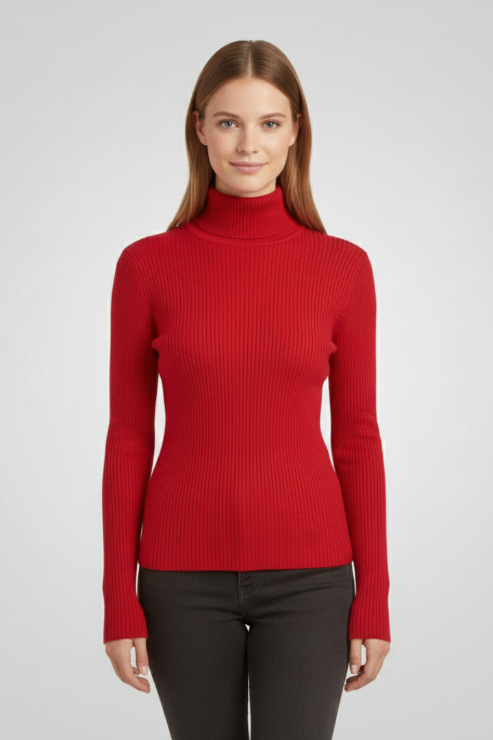 Women's Soft Ribbed Turtleneck Sweater