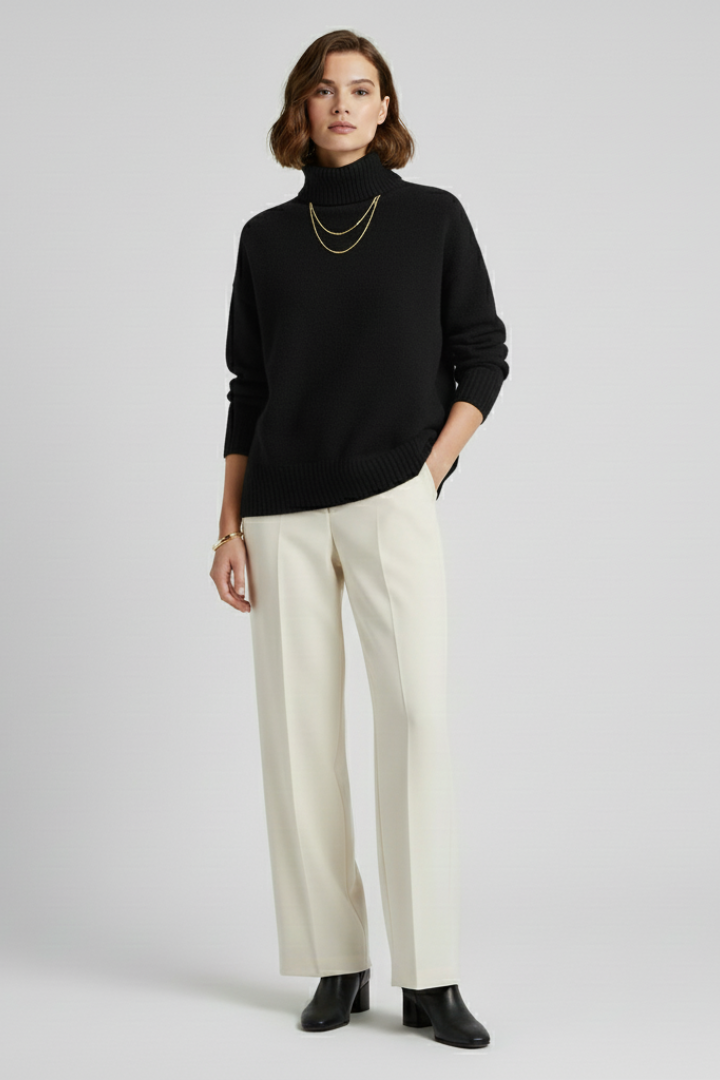 Women's Soft Relaxed Fit Turtleneck Sweater