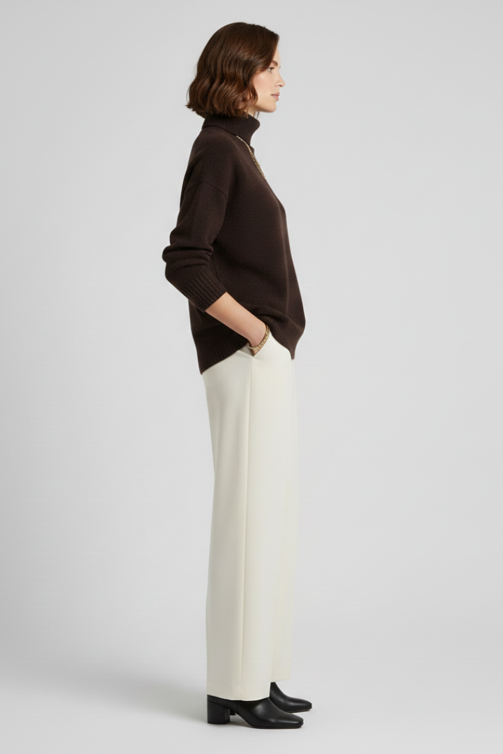 Women's Soft Relaxed Fit Turtleneck Sweater