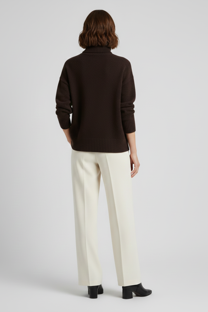 Women's Soft Relaxed Fit Turtleneck Sweater