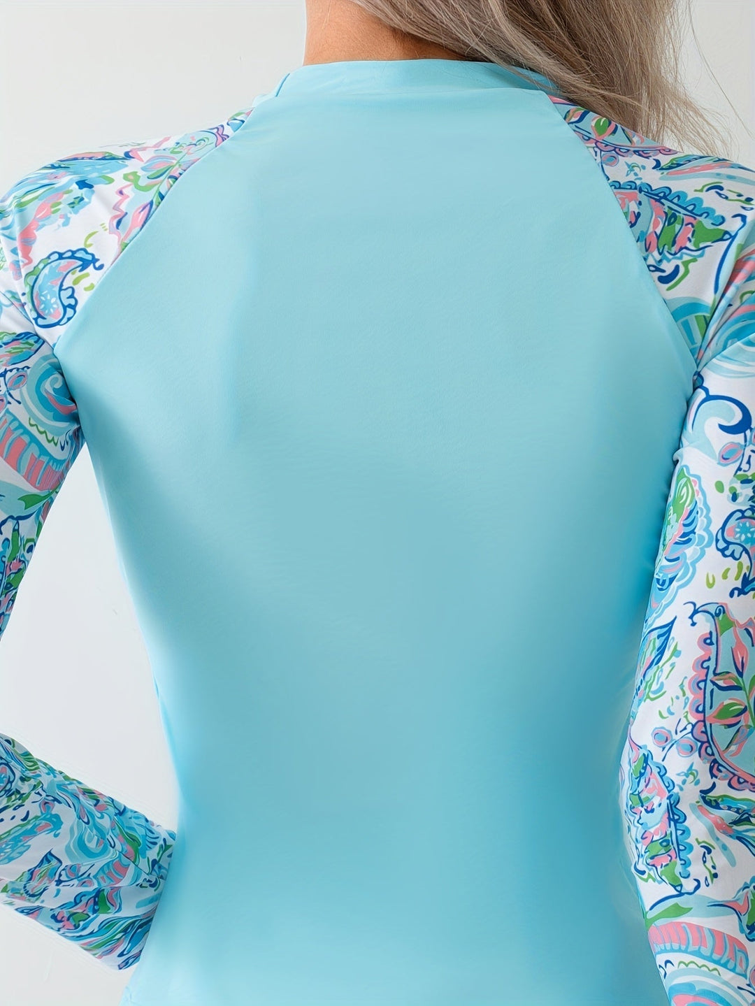 Ensemble manches longues maillots de bain femmes Polyester Protection UV soutien intégré séchage rapide