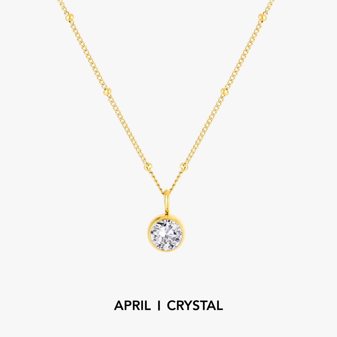 Birthstone Necklace  Personalized Jewelry for Women Stainless Steel