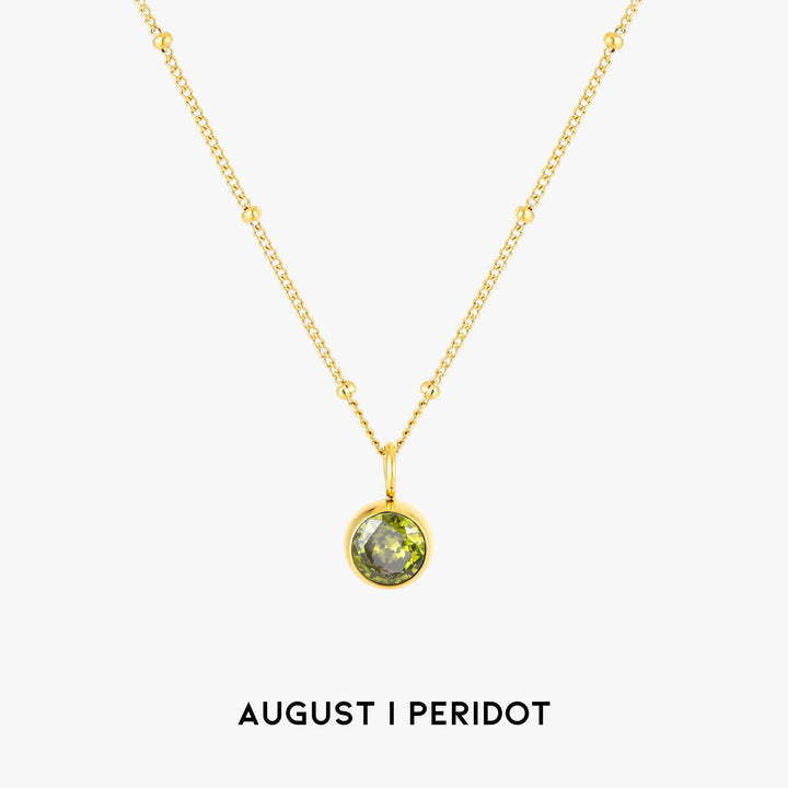 Birthstone Necklace  Personalized Jewelry for Women Stainless Steel