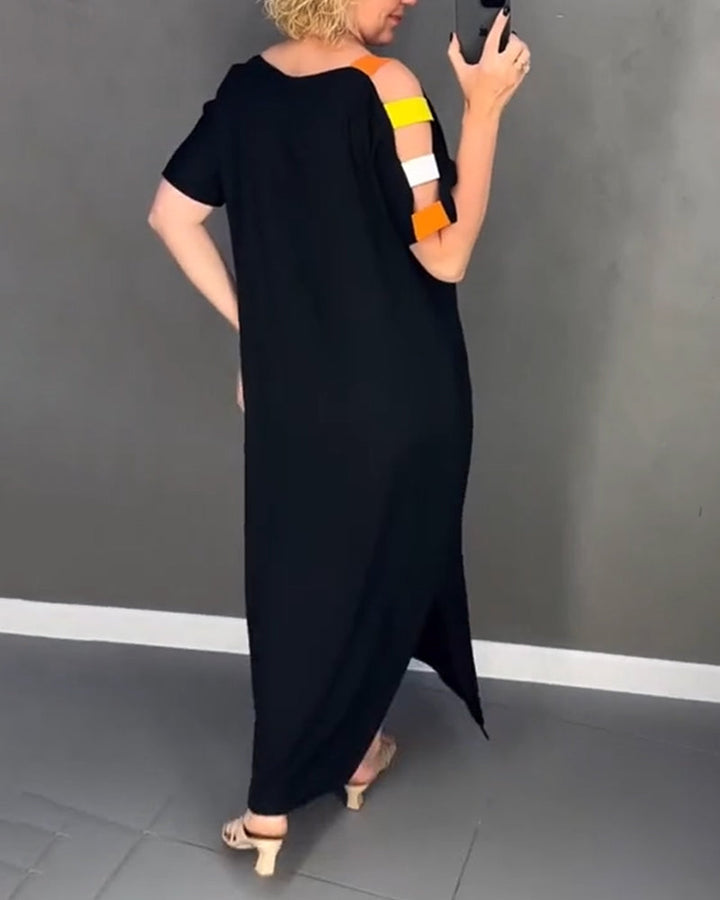 Bequemes schulterfreies Midikleid für Damen