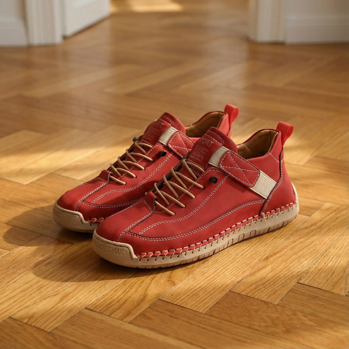 Naisten mukavat vegaaniset nahkaiset nauhalenkkarit