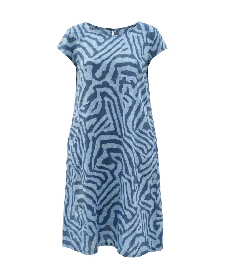 Robe trapèze légère en lin mélangé pour femme, idéale au quotidien