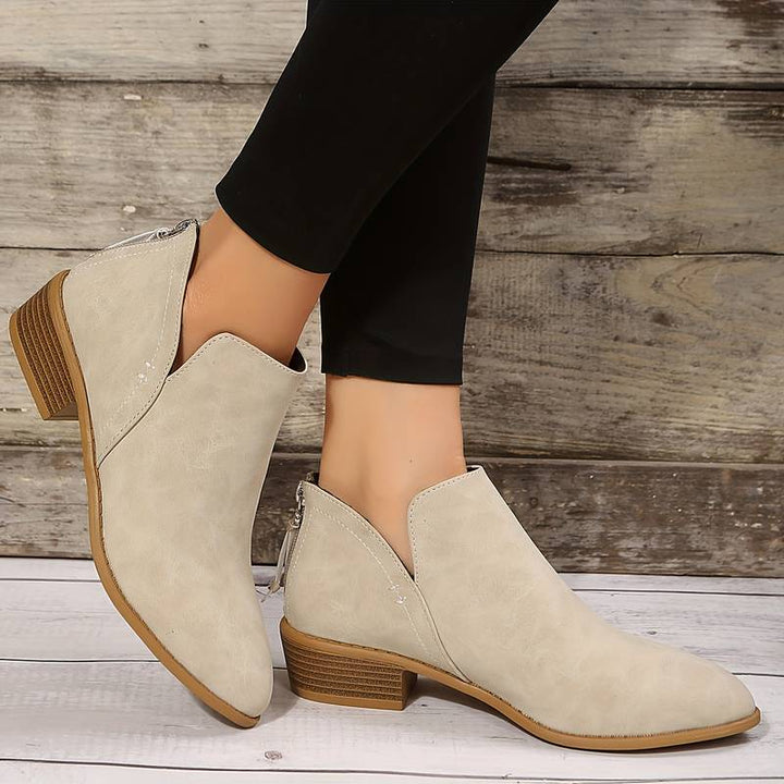 Women’s Comfortable Low-Heel Ankle Boots for Everyday Wear