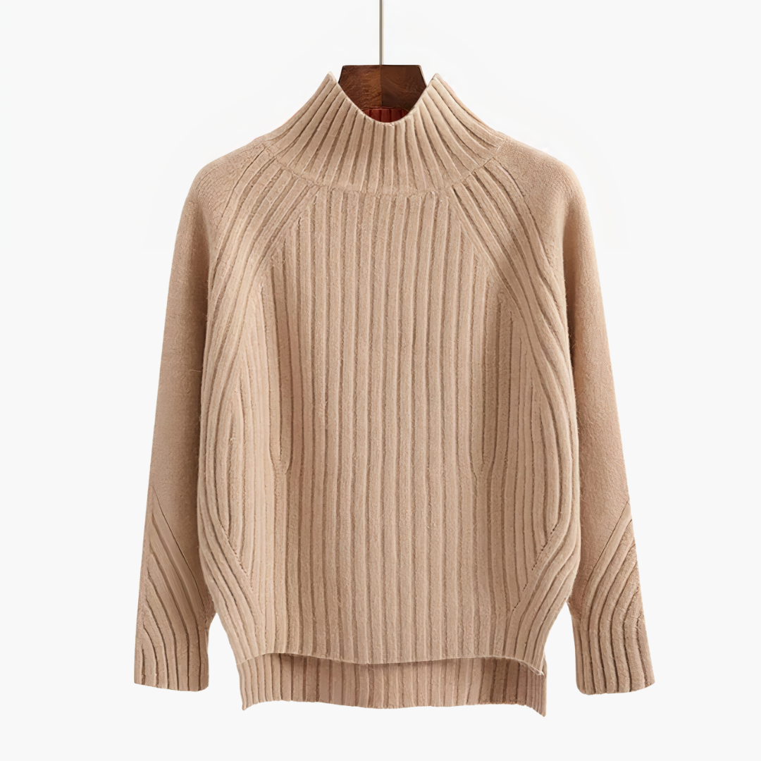 Women's Soft Ribbed Mock Neck Sweater