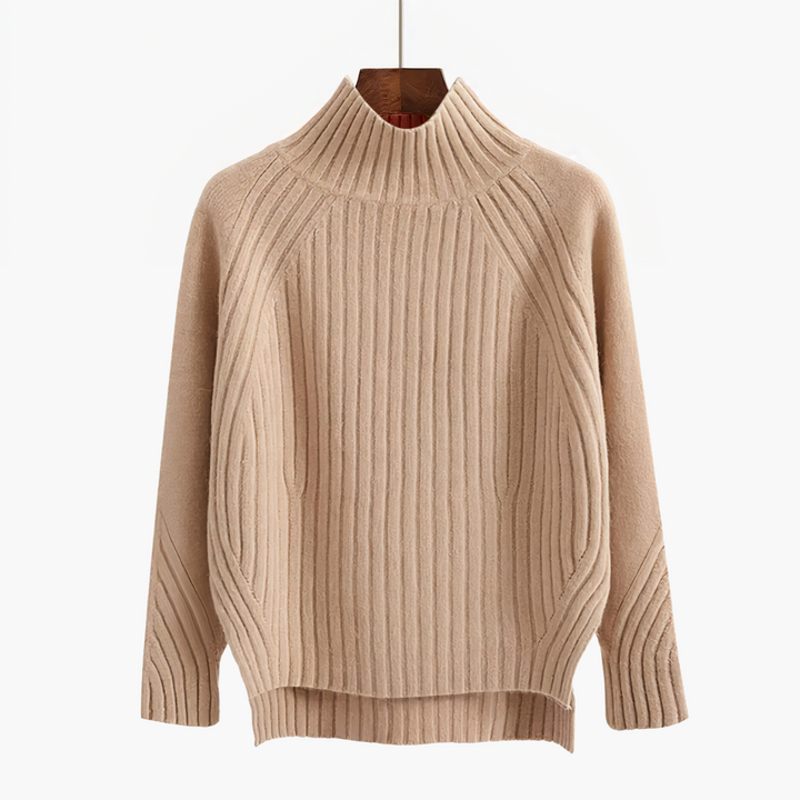 Women's Soft Ribbed Mock Neck Sweater