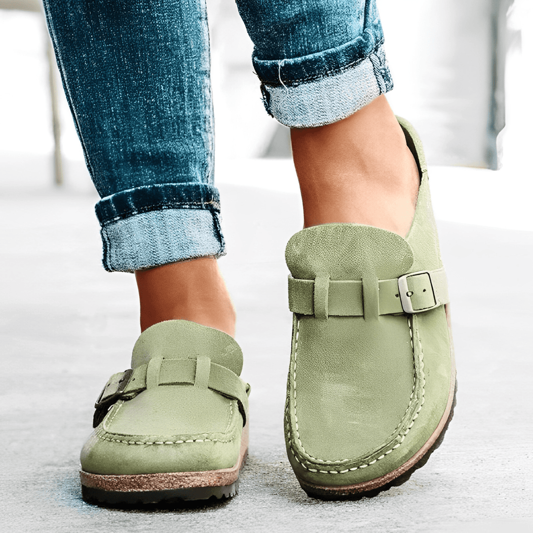 Orthopedic Slip-On Mules | Beige | Comfort shoes