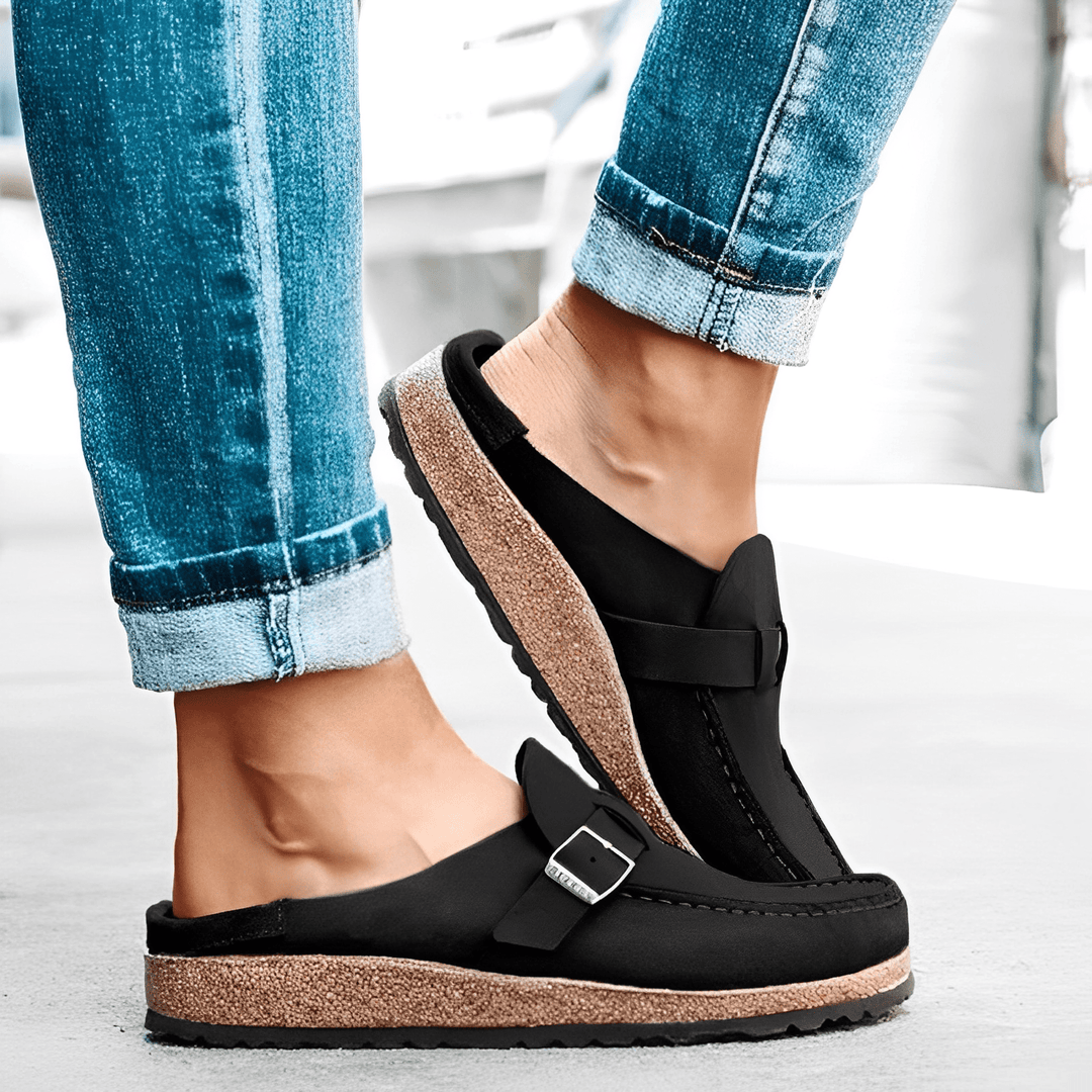 Orthopedic Slip-On Mules | Beige | Comfort shoes